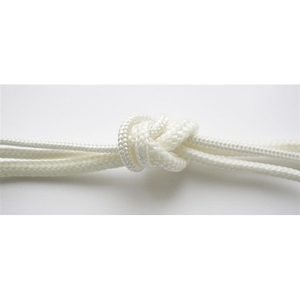 BRAIDED COLOURED ROPE WHITE 4MM/25M