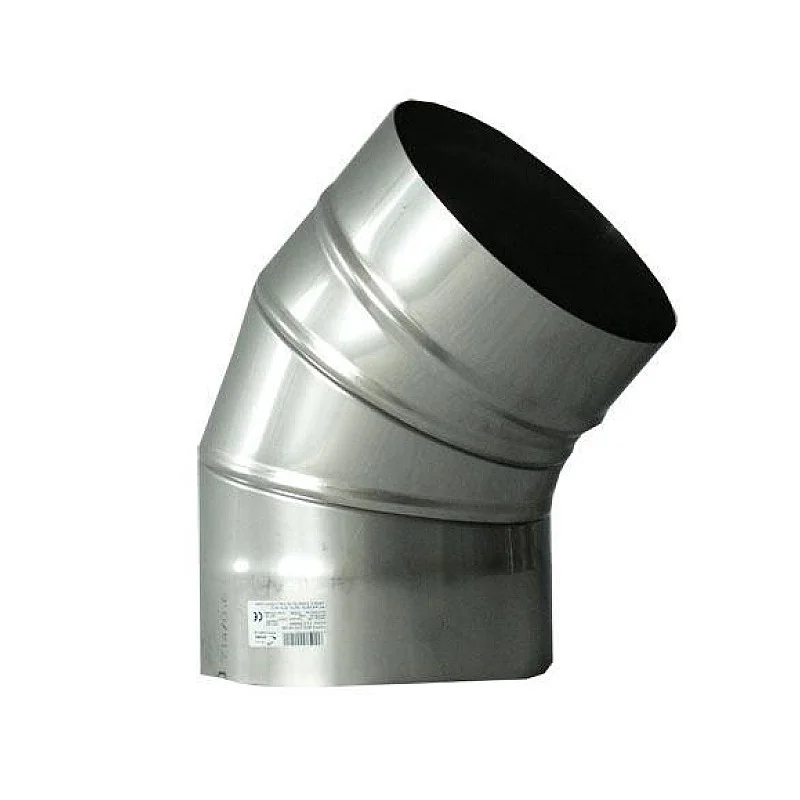 Kaminų alkūnė WADEX 115. D180 mm 45° Kaminų alkūnė WADEX 115. D180 mm 45°