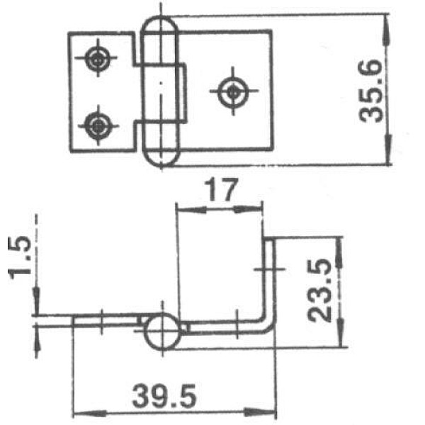 FURNITURE HINGE F2-38 ZN