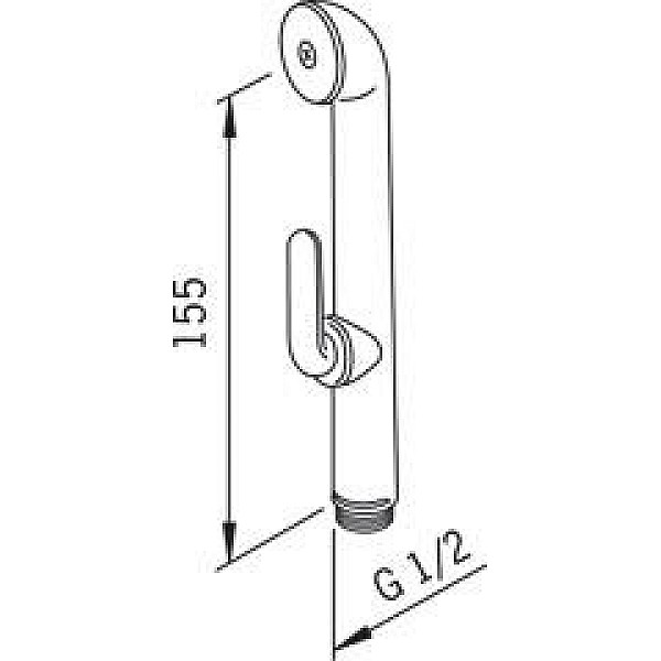 HAND SHOWER BIDETTA CHROMIUM PLATED