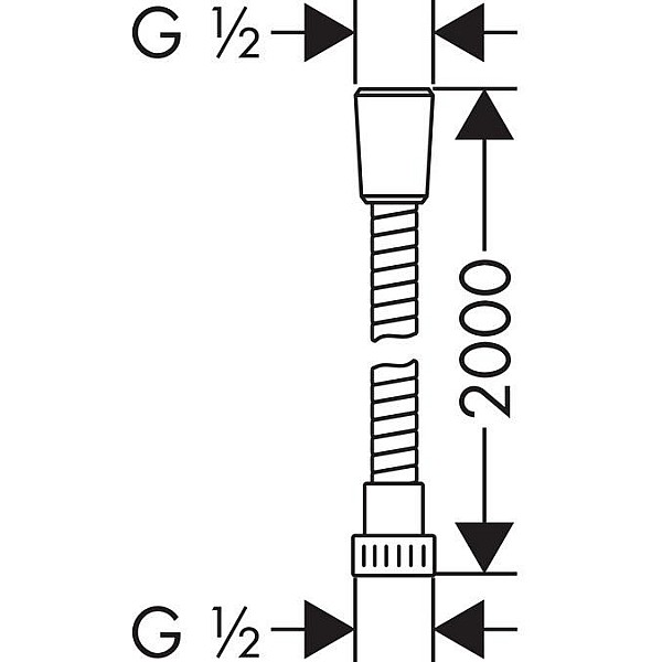 Dušo žarna Hansgrohe Metaflex 28264. 200 cm. 1/2