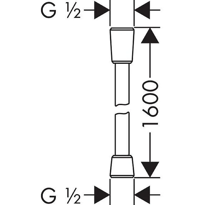 ŠĻŪTENE DUŠAI ISIFLEX B 1600MM. PL..HR (HANSGROHE)