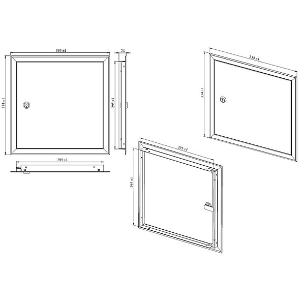 REVISION DOOR 300X300. WITH A LOCK