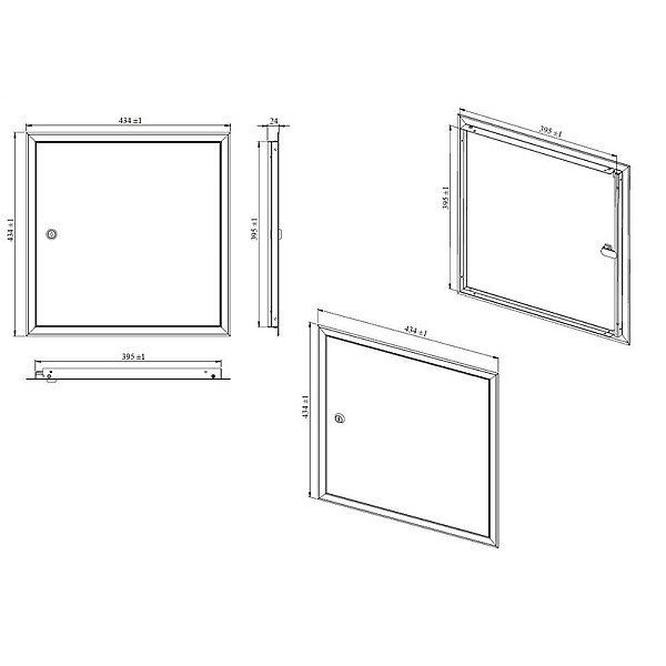 REVISION DOOR 400X400. WITH A LOCK