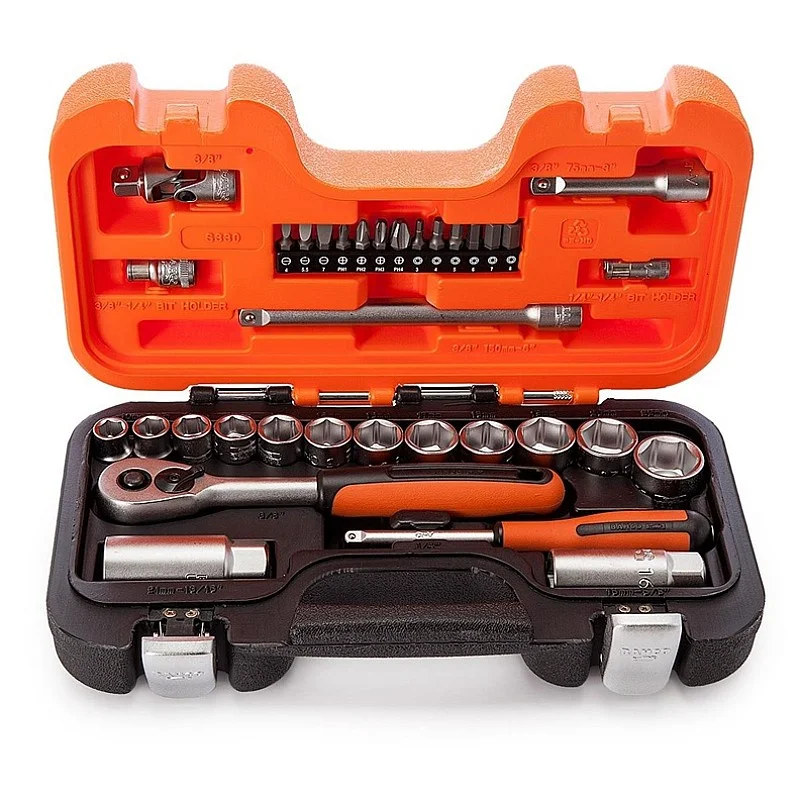 SOCKET SET BAHCO 1/4&3/8