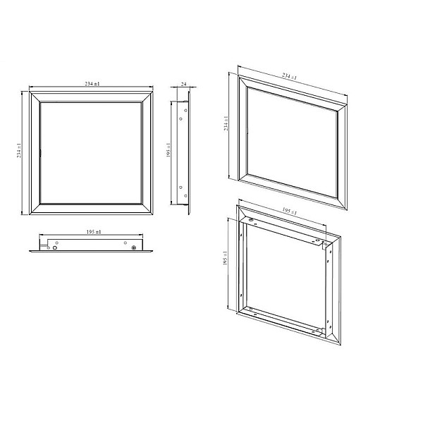 Revizinės durelės RD-200x200