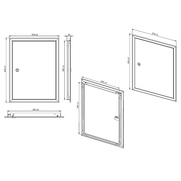 REVISION DOOR 300X400. WITH A LOCK