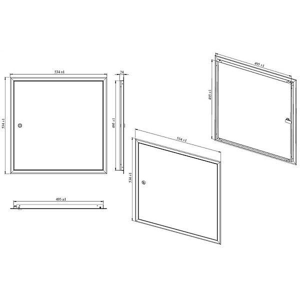 REVISION DOOR 500X500. WITH A LOCK