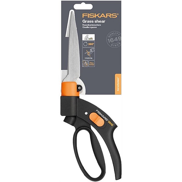 Žolės žirklės Fiskars 113680/1000589. su specialia pertvara