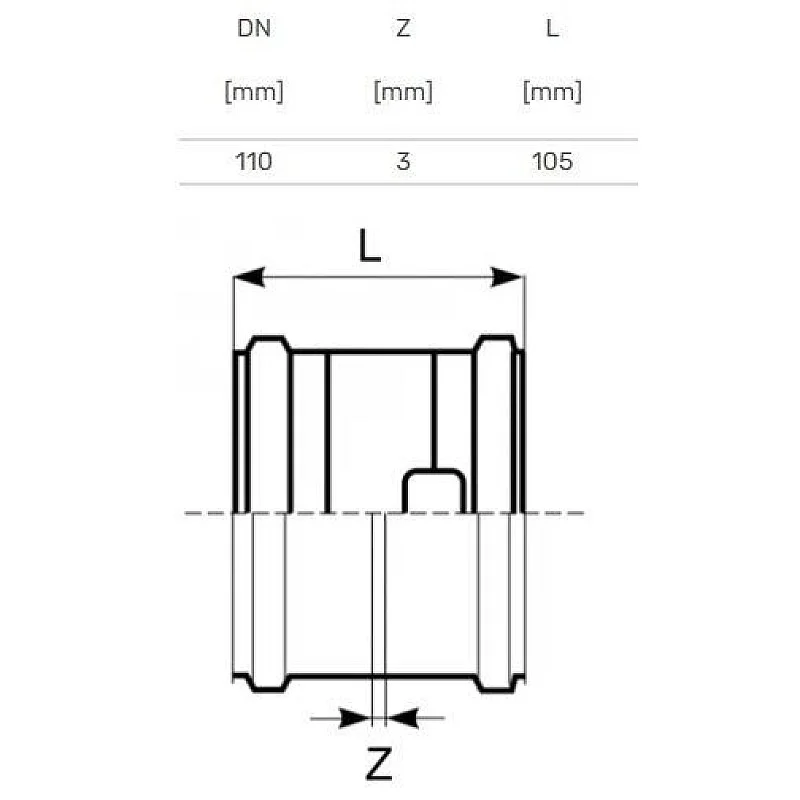 Lauko kanalizacijos dviguba mova Magnaplast. Ø 110 mm Lauko kanalizacijos dviguba mova Magnaplast. Ø 110 mm