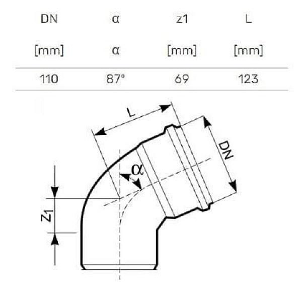 ELBOW EXTERNAL D110X87/90