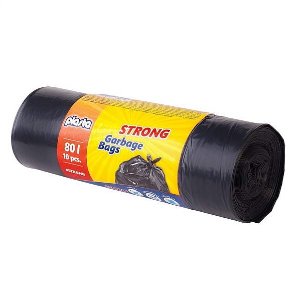 GARBAGE BAGS PLASTA STRONG 80L 10PCS