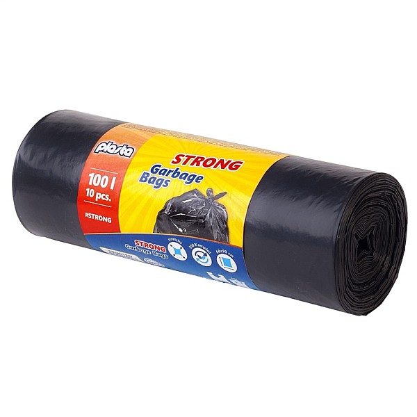 GARBAGE BAGS PLASTA STRONG 100L 10PCS