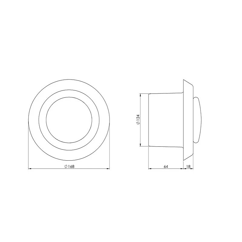 Difuzorius EUROPLAST VD125. D125