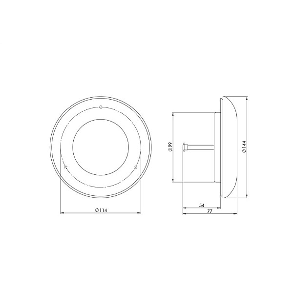 koka difuzors Europlast. D100 mm