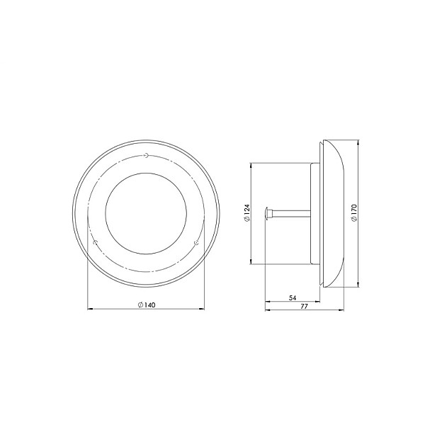 Difuzors Europlast KD125mm