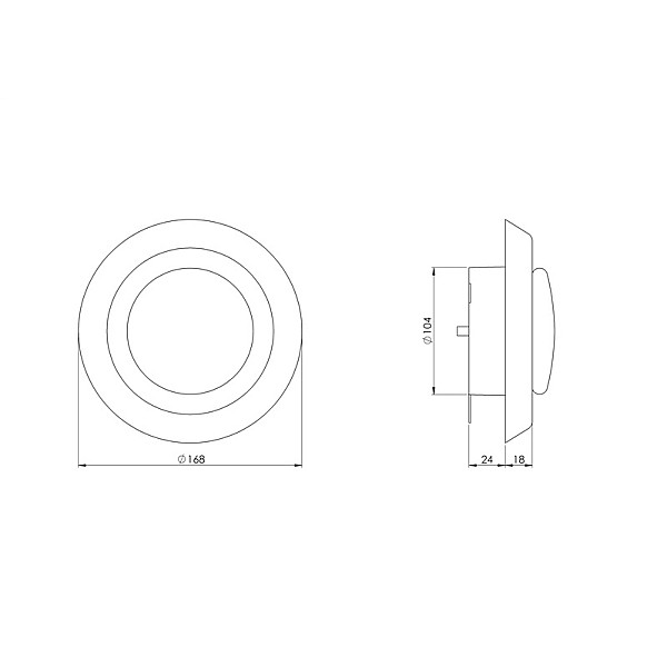 Difuzors Europlast ar atstarpēm VDA125. D125. balts