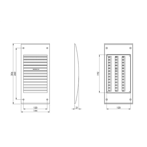 GRILLE PLASTIC ADJUSTABLE 300X140. WHITE