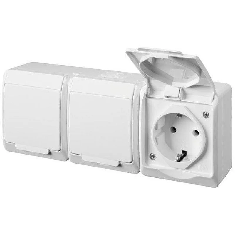 Trivietis kištukinis lizdas ELEKTRO-PLAST HERMES. IP44