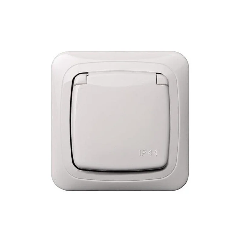 Kištukinis lizdas LIREGUS ALFA. baltos spalvos. IP44 Kištukinis lizdas LIREGUS ALFA. baltos spalvos. IP44