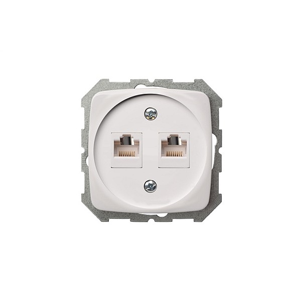 POWERP 2PLUGS PC UNFR KAT 5 WHITE