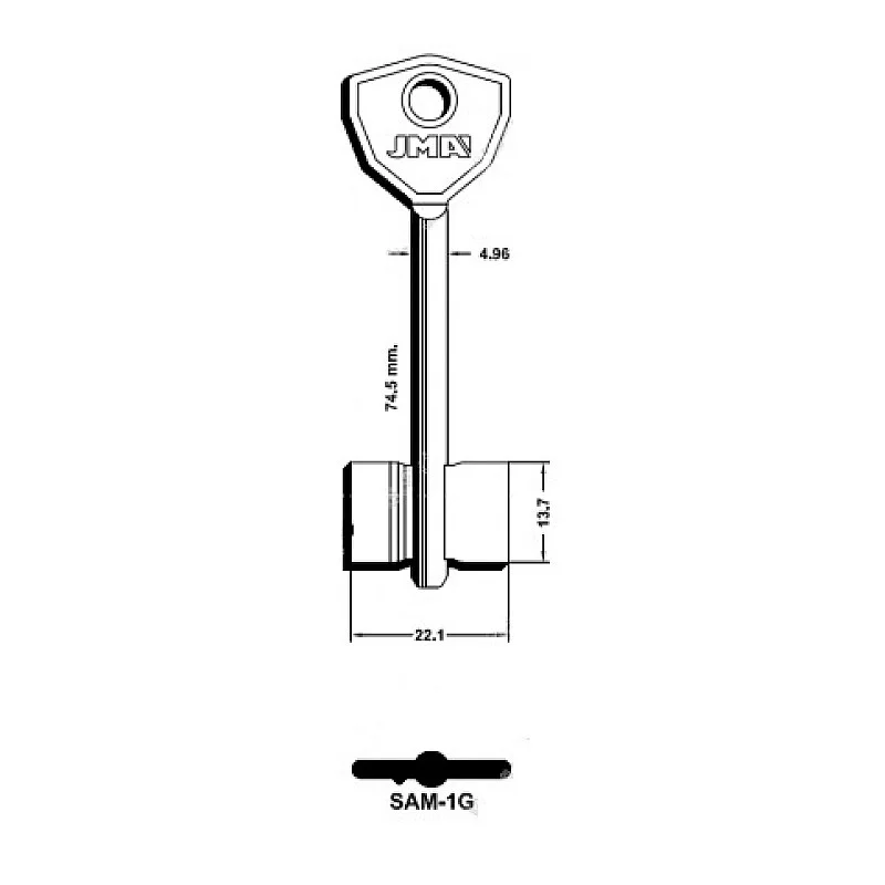 BLANK KEY SAM - 1G (JMA) BLANK KEY SAM - 1G (JMA)