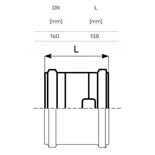 Remontuzmava ārēja D160 PVC (Magnaplast)