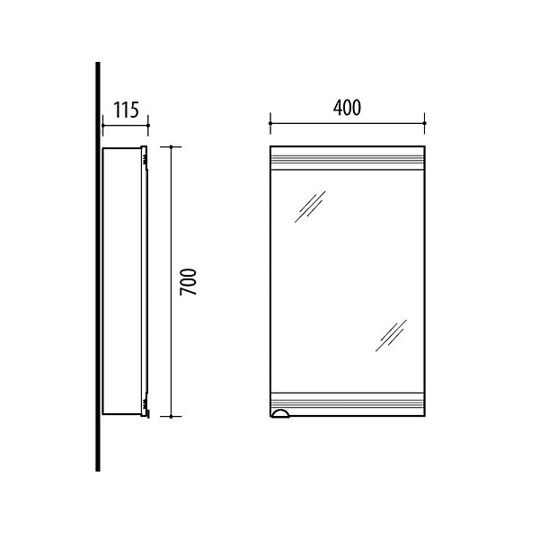 BATHROOM CABINET SV40 WHITE