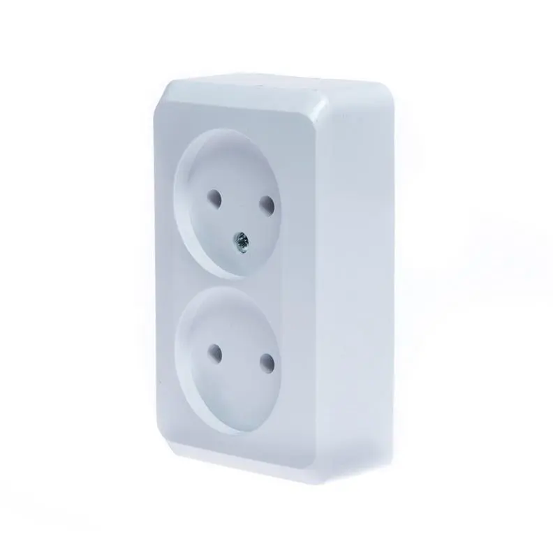 SOCKET OUTLET WITHWHITE DOUBLE