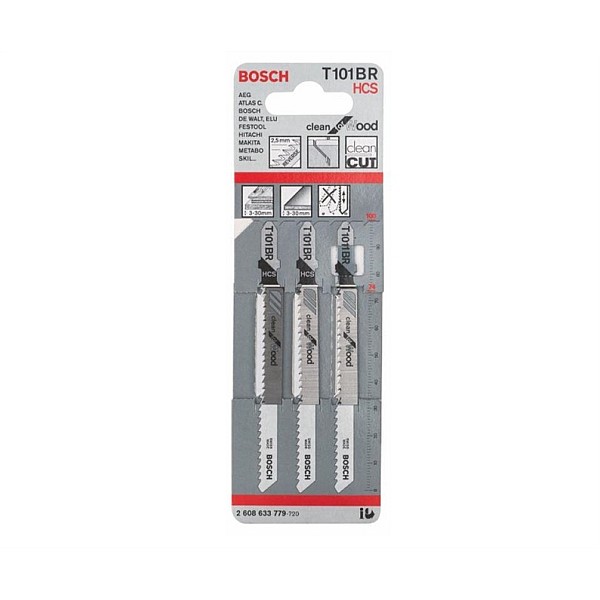 JIG SAW BLADE T 101 BR 3 PCS WOOD