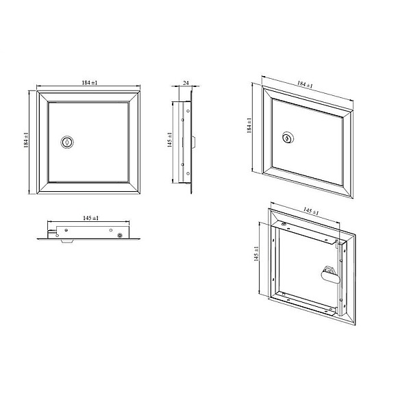 CHECK-UP DOOR (150X150. WITH LOCK)