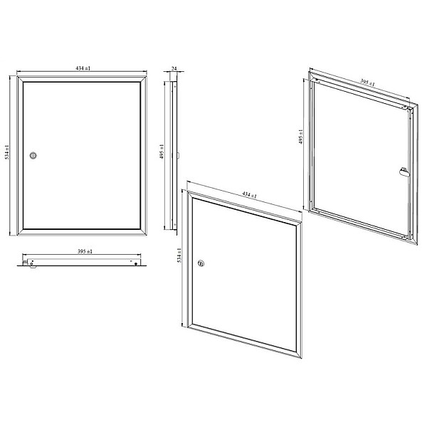 REVISION DOORS 400X500. WITH LOCK