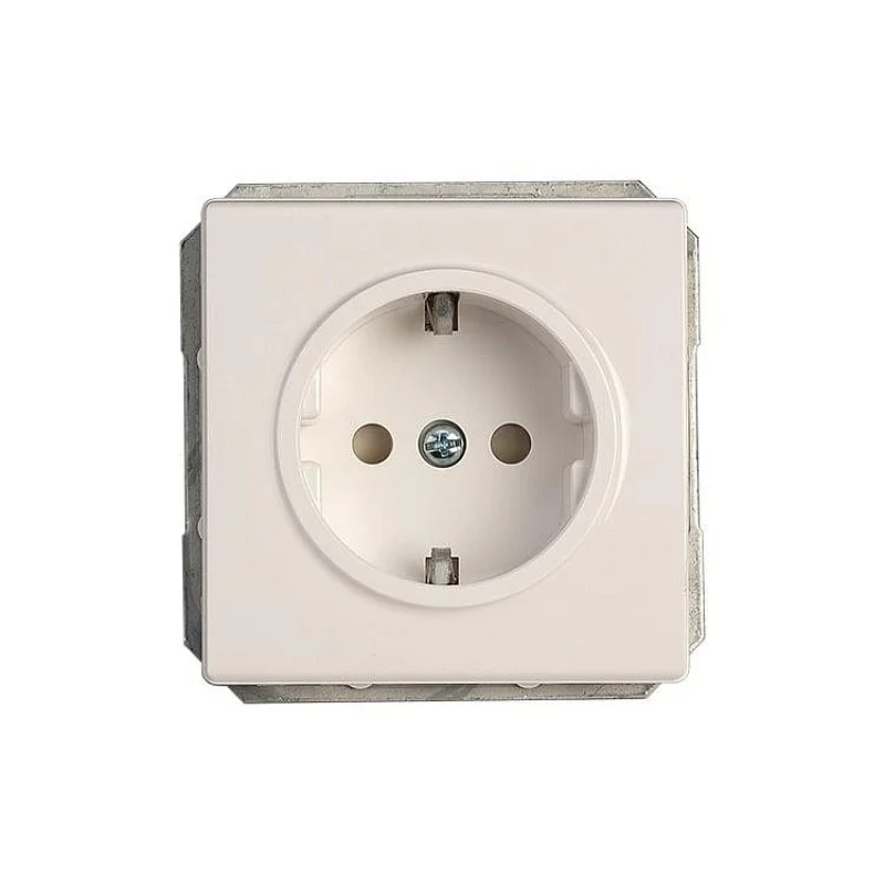 Kištukinis lizdas VILMA ST150. su įžeminimu. baltos spalvos