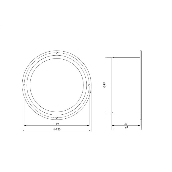 Ventiliacinis adapteris EUROPLAST VF100. D100