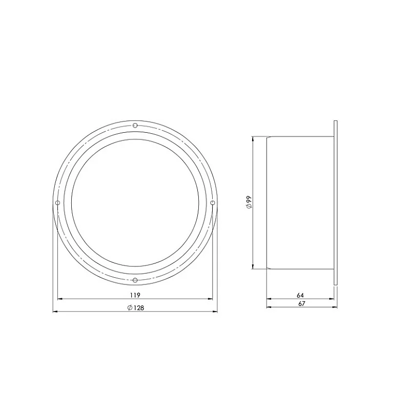Ventiliacinis adapteris EUROPLAST VF100. D100