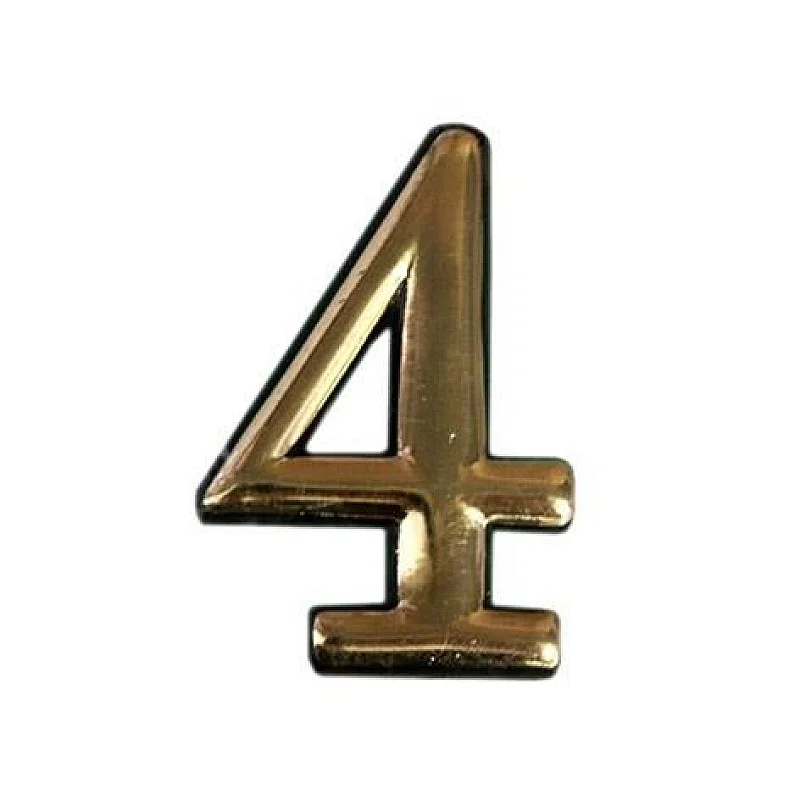 DOOR NUMBERGOLD 4 PLASTM