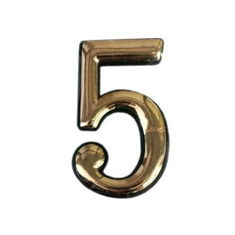 DOOR NUMBERGOLD 5 PLASTM