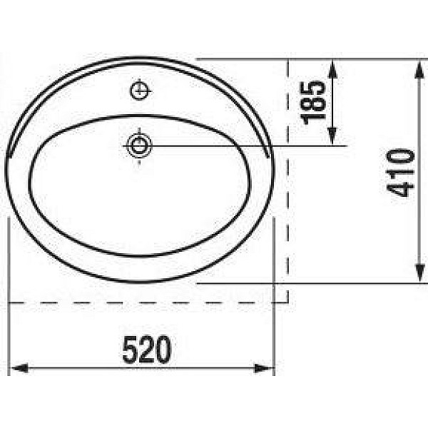 Jika Ibon 520x410mm Washbasin White