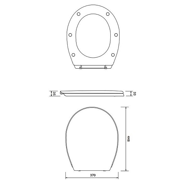 Unitazo dangtis Cersanit Koral S-10. 40 x 48 cm