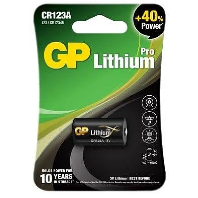 Elementas GP LITHIUM CR123A. 3V