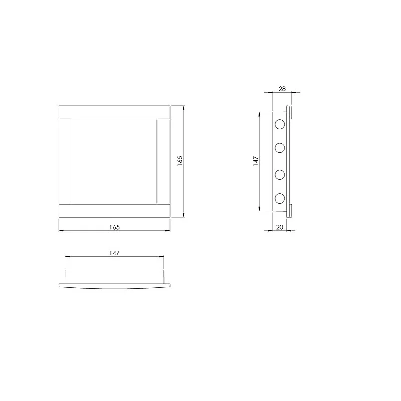 Revizinės durelės EUROPLAST PL1515. 15 x 15 cm