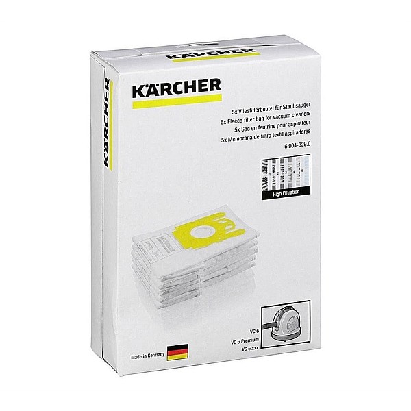 Dulkių siurblio maišeliai Karcher 6.904-329.0. 5 vnt