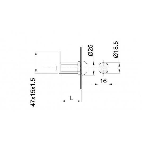 MAILBOX LOCK DIY 150 16 MM CHROMIUM-P