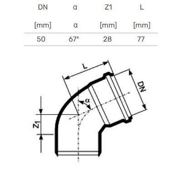 ELBOW INTERNAL D50X67 PP