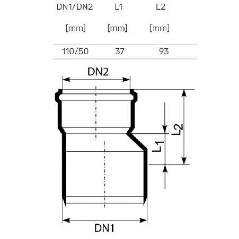 Vidaus kanalizacijos pereiga HTplus. Ø 50 / 110 mm Vidaus kanalizacijos pereiga HTplus. Ø 50 / 110 mm