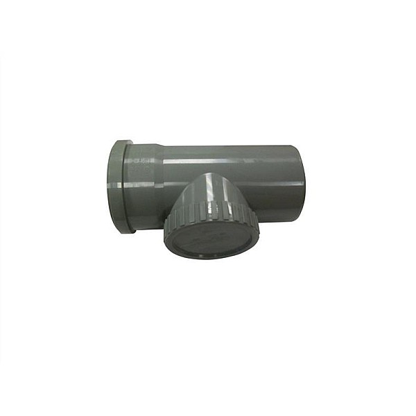 SOIL&WASTE ACCESS SOCKET PIPE 110 GREY