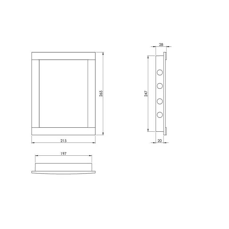 Revizinės durelės EUROPLAST PL2025. 20 x 25 cm