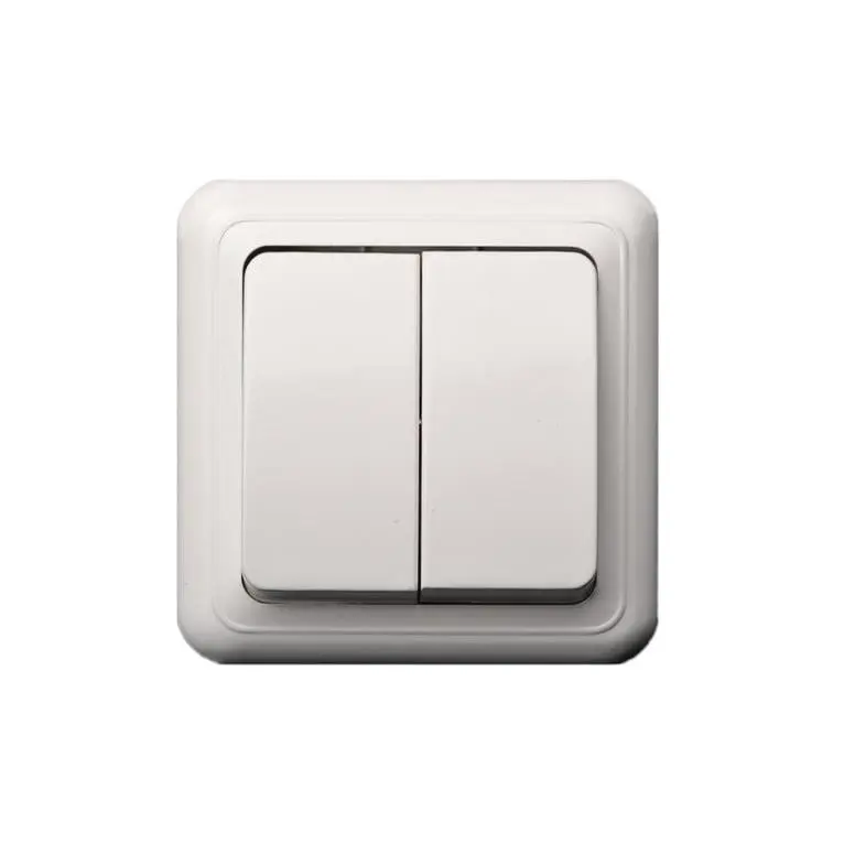 Jungiklis LIREGUS DELTA. 2 klav.. baltos spalvos Jungiklis LIREGUS DELTA. 2 klav.. baltos spalvos