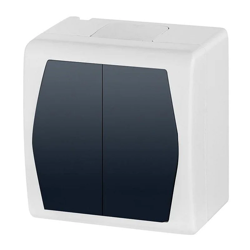 SWITCH HERMES2 2G WH/GREY IP44 1002-01