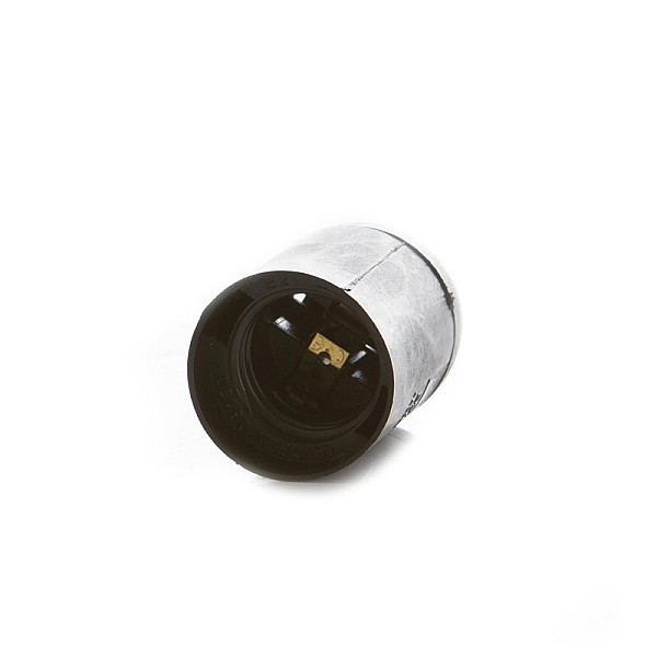 BULB SOCKET E27-6 D.3005. SMOOTH. BLACK